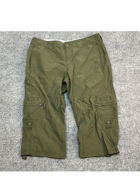 Columbia Capri Pants Womens 8 Green Omni-Dry Hiking Cargo Outdoor. Low waist